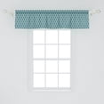 thumbnail image 2 of Ambesonne Blue and White Window Valance, Modern and Simple Lattice Pattern with Wavy Lines Tile of Curves on Blue, Curtain Valance for Kitchen Bedroom Decor with Rod Pocket, 54" X 12", Blue White, 2 of 3