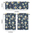 thumbnail image 6 of Rustic Bohemian Curtains 36 Inch - 3 Panel Wildflower Farmhouse Set with Vintage Floral Design, Rod Pocket Kitchen Window Drapes for Country Decor, 6 of 6