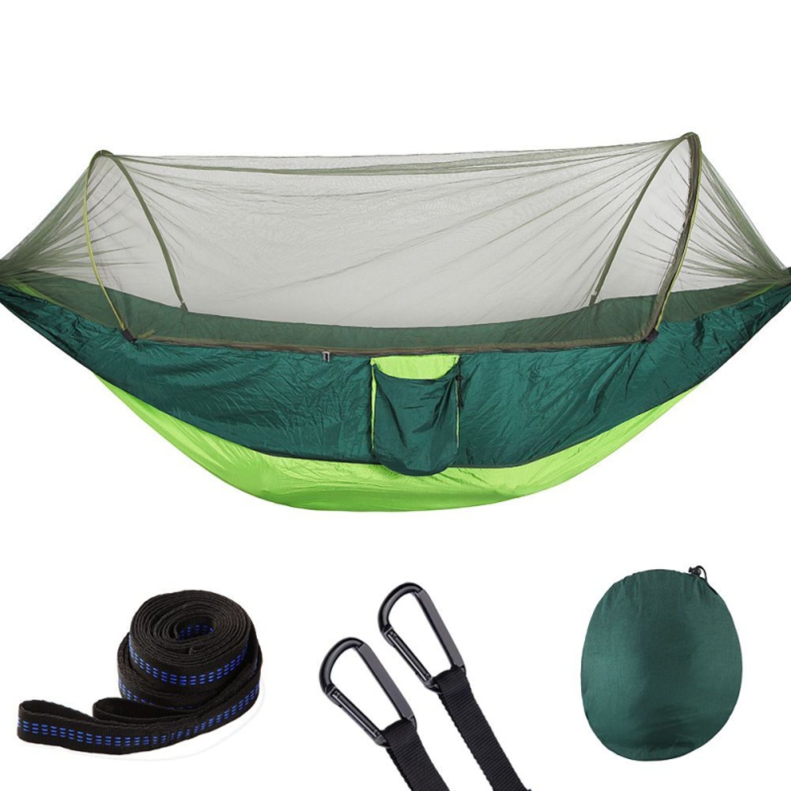 Details about  / Double Camping Hammock with Mosquito Net Nylon Tent Hanging Bed Portable Outdoor
