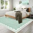 thumbnail image 5 of Garvee 4x6 Modern Bordered Area Rugs Washable Rug, Solid Rug Ultra Soft Rugs with Non Slip Backing, Low Pile Throw Rugs Carpet for Bedroom Living Room Home Office, Green, 5 of 7