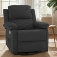thumbnail image 2 of YOUDENOVA 360° Swivel Rocker Recliner Chair for Small Spaces for Living Room,Upholstered Linen Fabric Glider Nursery Chair with Side Pockets,Black, 2 of 7