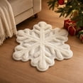 thumbnail image 4 of KKOUHVY Christmas Snowflake Shaped Floor Mat, Soft Fluffy White Area Rug for Bedroom Living Room Fireplace, Winter Holiday Christmas Home Decoratons, 4 of 6