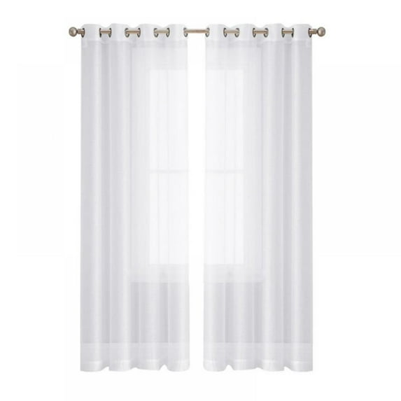 1 Pack/Modern Simple Pure Color Translucidus Sheer Waterproof Sunscreen and UV Proof Curtain Fashion Home Decor Window Clear Valance,White 94.88"