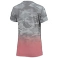 thumbnail image 3 of Juniors Gray/Red Tampa Bay Buccaneers Beth Camo Dip-Dye T-Shirt, 3 of 3