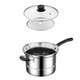 thumbnail image 3 of Pisexur Batería de cocina Cacerola multiusos de acero inoxidable Sartén de acero inoxidable Olla multiusos para sopa doméstica Olla para fideos hervidos al vapor y re para la cocina del hogar, 3 of 6