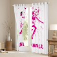 thumbnail image 3 of jejeloiu Handball Game Lovers Black Out Curtains,Teens Ball Sport Curtains Pack of 2 (42x63 Each) For Boys Girls, 3 of 6
