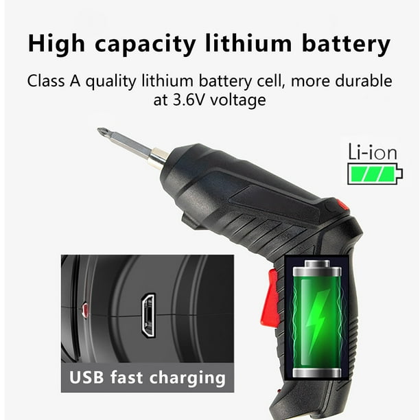 WJSXC Summer Home and Garden Tools Savings Clearance 2023 Electric Screwdriver Set Rechargeable 3.6V Cordless Screwdriver Kit With 15pcs