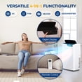 thumbnail image 3 of SereneLife Portable Air Conditioner 12000 BTU - 4-in-1 with Heating - Compact Standing Air Conditioner for Room Up to 380 Sq. Ft. - WiFi app + Remote Control, Window Mount Exhaust Kit, 3 of 7