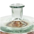 thumbnail image 4 of DecMode 10" Abstract Spanish Bottle Recycled Glass Vase with Swirled Colored Glass Bands, 4 of 10