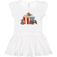 thumbnail image 3 of Inktastic Movie Loving Bats with Popcorn and Soda Girls Toddler Dress, 3 of 5