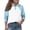 Blue, variant on Grblisyd Shirts for Girls School Uniform Long Sleeve Color block Top Kids Golf Pique Polo Shirts 5-14 Year