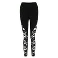 thumbnail image 7 of Womens Floral Lace Leggings High Waist Mesh Panel Side Skinny Workout Yoga Pants Sport Casual Pants for Women, 7 of 7