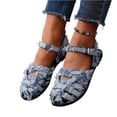 thumbnail image 6 of Norvail Womens Vintage Closed Toe Flat Sandals with Distressed Raw Edges and Woven Straps, Summer Going Out Shoes, Lightweight Comfortable Casual Sandals for Daily Wear, 6 of 8