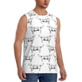 thumbnail image 2 of Xecao Labrador Retriever Dog Print Men's Tank Top: Sleek Sleeveless Tee for Casual Sports and Beach Occasions-Large, 2 of 7