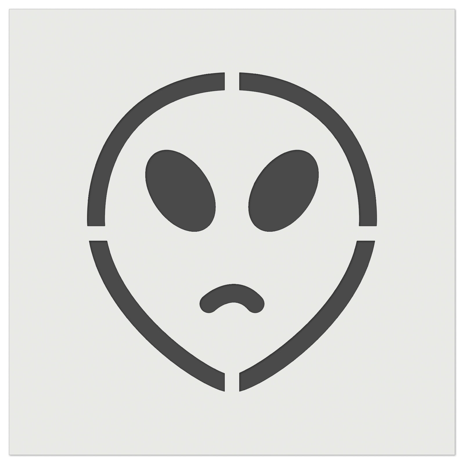 Sad Alien Emoticon DIY Cookie Wall Craft Stencil - 9.0 Inch - Walmart.com