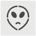 thumbnail image 1 of Sad Alien Emoticon DIY Cookie Wall Craft Stencil - 4.5 Inch, 1 of 5