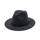 thumbnail image 1 of Sombrero de jazz Otoño e invierno Sombrero de copa retro Moda femenina Sombrero de lana para mujer, 1 of 5