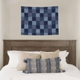 thumbnail image 5 of Bingfone Blue Gingham Buffalo Check Tapestry Wall Hanging Decor For Living Room Bedroom Dorm Classroom Office Decor 29x37 Inch, 5 of 9
