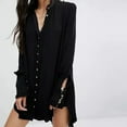 thumbnail image 3 of FREE PEOPLE Women's Navy Blue Lieutenant Shirt Dress Sz XS 59082776, 3 of 3