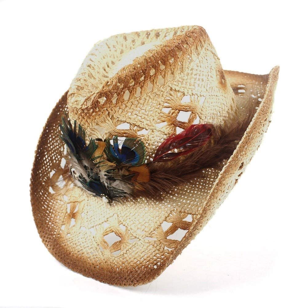 Cowboy Hat Feather Decoration White 