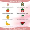 thumbnail image 2 of 32 parches de frutas en 8 estilos diferentes. Parches termoadhesivos de lana y poliéster. Parches bordados para coser o planchar. Accesorios para manualidades., 2 of 7