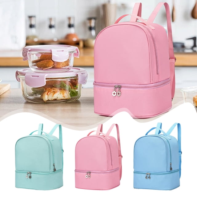 Fiudx Mochila 2 En 1, Lonchera Térmica con Compartimentos Grandes, Diseño Ligero y Duradero, Fácil de Limpiar, Accesorio Escolar de Viaje, Regalo para Adolescentes, Tamaño 30 X 26 X 16 Cm