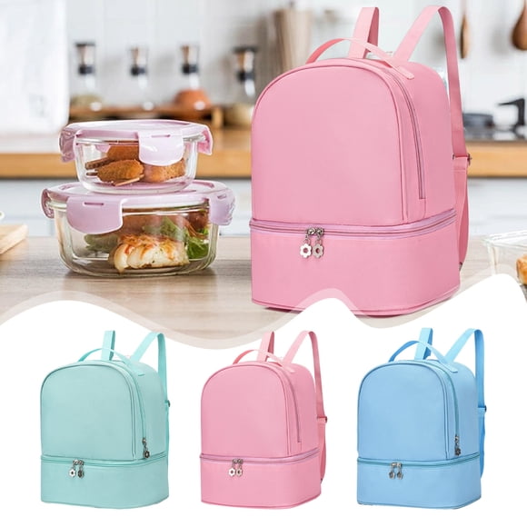 Xihbxyly Mochila 2 En 1, Lonchera Térmica con Compartimentos Grandes, Diseño Ligero y Duradero, Fácil de Limpiar, Accesorio Escolar de Viaje, Regalo para Adolescentes, Tamaño 30 X 26 X 16 Cm