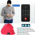 thumbnail image 5 of HESHENG Bluetooth 5.0 Beanie Wireless Music Listening Handsfree Headphone Hat Winter Warm Knitted Cap, Rose Red, 5 of 11