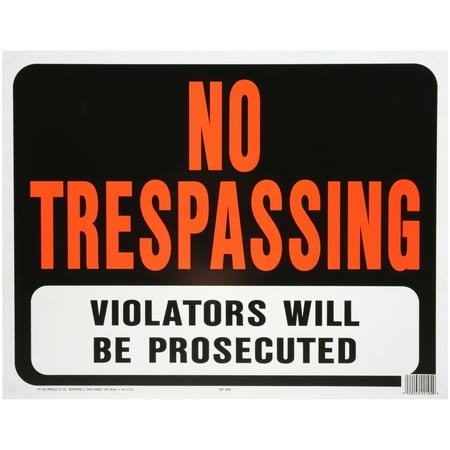 Hy-Ko 15" x 19" No Trespassing Sign