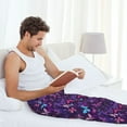 thumbnail image 5 of Disketp Bright Purple Butterflies Men's Pajama Pants - Ultra Soft Fleece Sleep and Lounge Pants (Size: S-XXL)-, 5 of 6