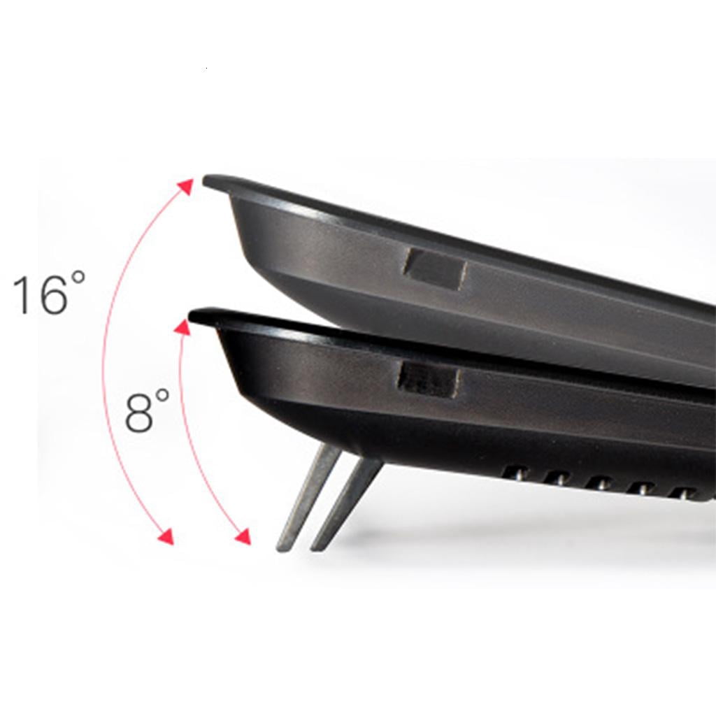 14 inch Notebook Cooler Dual Fan USB External Laptop Cooling Pad Slim Stand High Speed Silent Metal Panel Fan
