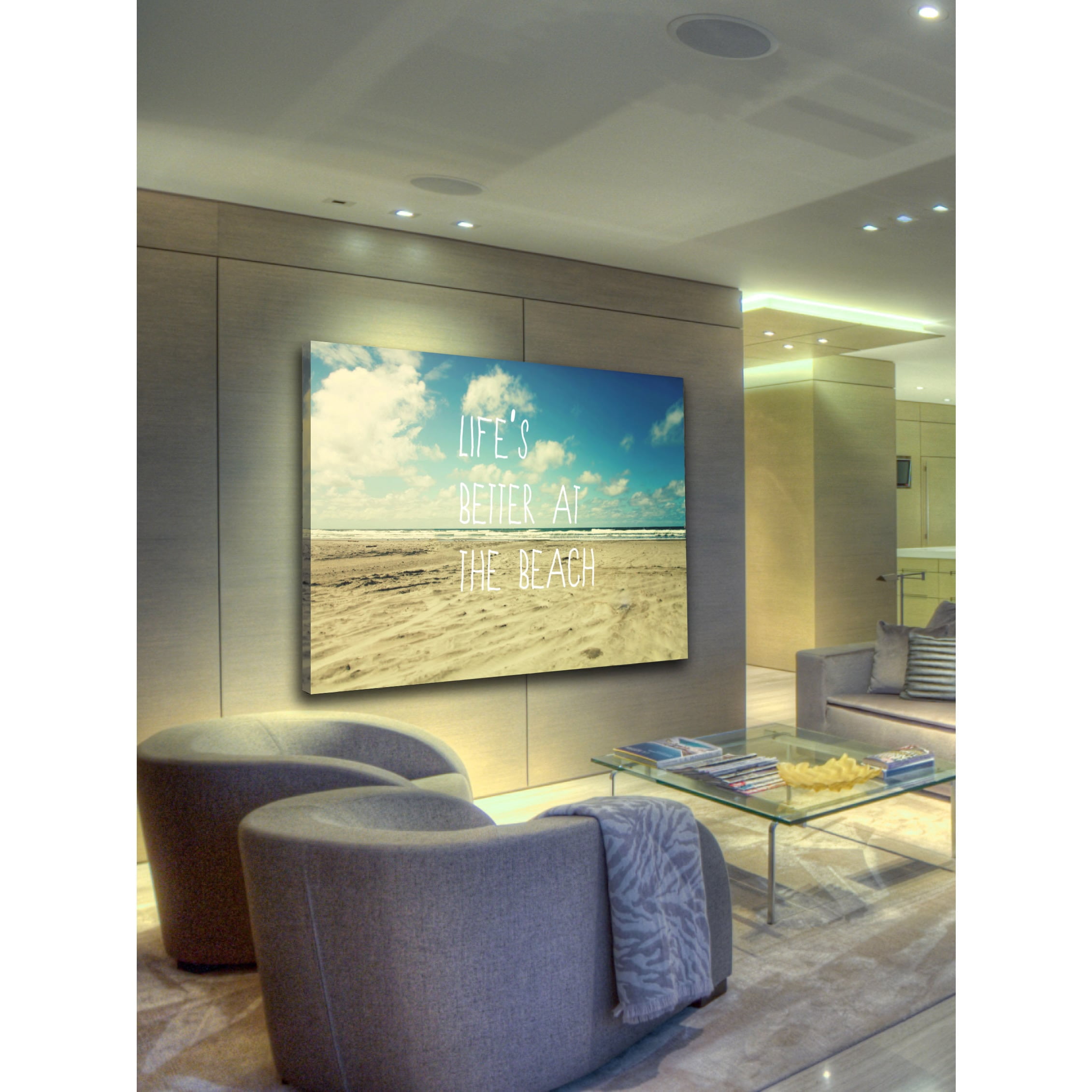 Marmont Hill 'Life's Better At The Beach' Graphic Art Print on Wrapped Canvas