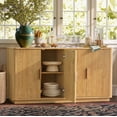 thumbnail image 5 of win2win 63" Mid-Century Modern Fluted Sideboard Buffet Cabinet, Oak, 5 of 9