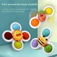 thumbnail image 2 of Flmtop 3 Pcs Toupie à Succion Mignonne Interactive Motif de Fleurs Toupie à Ventouse Jouet de Bain pour Enfants, 2 of 10