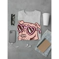 thumbnail image 3 of Smartprints Mens Graphic Tee - Pitbull W Heart Sunglasses - Regular Fit 100% Cotton, 3 of 4