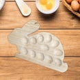 thumbnail image 2 of veasfak Wooden Egg Tray Novelty Egg Container Holder for Kitchen Fridge Refrigerator Rabbit, 2 of 7