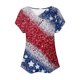 thumbnail image 4 of Fiudx Ropa de Mujer Top de Primavera/Verano de Manga Corta Informal de Moda con Cuello En V para Mujer, 4 of 5