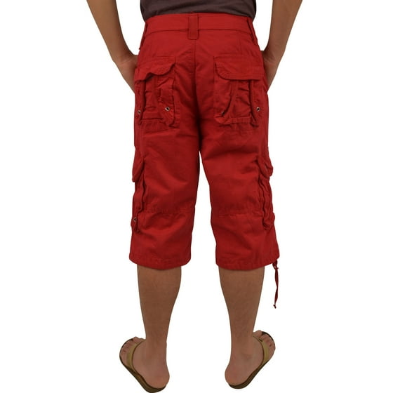 STONE TOUCH Mens Military Red Cargo Shorts 1048 Size 44