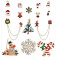 thumbnail image 1 of 15 Piezas Broches de Navidad para Elementos de Navidad Broches Árboles de Navidad Papá Noel Muñeco de nieve JAMW Sencillez, 1 of 5