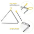thumbnail image 4 of 3 Pcs Musical Triangles, Hand Percussion Instrument with Beater, 4/5/6 inch Musical Steel Triangle Instruments for Early Education Toy, Music Learnin, 4 of 5