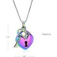 thumbnail image 2 of Cremation Jewelry Urn Necklaces for Ashes Stainless Steel Key with My Heart Urn Pendant Memorial Ash Holder Keepsake Necklace, 2 of 5