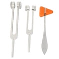 thumbnail image 5 of 3 Pcs Aluminum Alloy Silver Neurological Tuning Fork and Percussion Hammer Set 128Hz+256Hz, 5 of 5