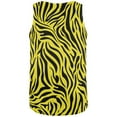 thumbnail image 2 of Zebra Print Sublimated Yellow All Over Adult Tank Top, 2 of 2