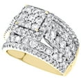 thumbnail image 3 of 10K Yellow Gold Channel Set Round Diamond Engagement Ring Halo Tiered Style 3 Ct, 3 of 5