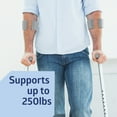 thumbnail image 5 of Medline Lightweight Aluminum Walking Forearm Crutches, 1 Pair, Adjustable Height 5' to 6' 2", Supports up to 250 lbs, 5 of 5