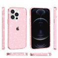 thumbnail image 3 of Glitter Clear Case for iPhone 14 Pro Max, Shining Sparkle Bling Military Grade Soft TPU Anti-Scratch Shockproof Cover Full Coverage Non-Yellowing Non-Slip Translucent Slim Lightweight Case, Pink, 3 of 6
