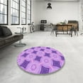 thumbnail image 4 of Ahgly Company Machine Washable Indoor Rectangle Transitional Violet Purple Area Rugs, 6' x 9', 4 of 7