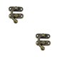 thumbnail image 3 of Scienceny Candado Cerradura de hierro Cerradura de gancho decorativa Hebilla oculta protectora de seguridad con tornillos Joyero Accesorios para Gancho izquierdo de bronce 2piezas, 3 of 6