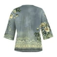 thumbnail image 4 of Blusa de Manga Corta Mujeres Cuello en V de Verano Impreso, Top Regular Casual Sexy para el Hogar Y el Uso Diario, 4 of 5
