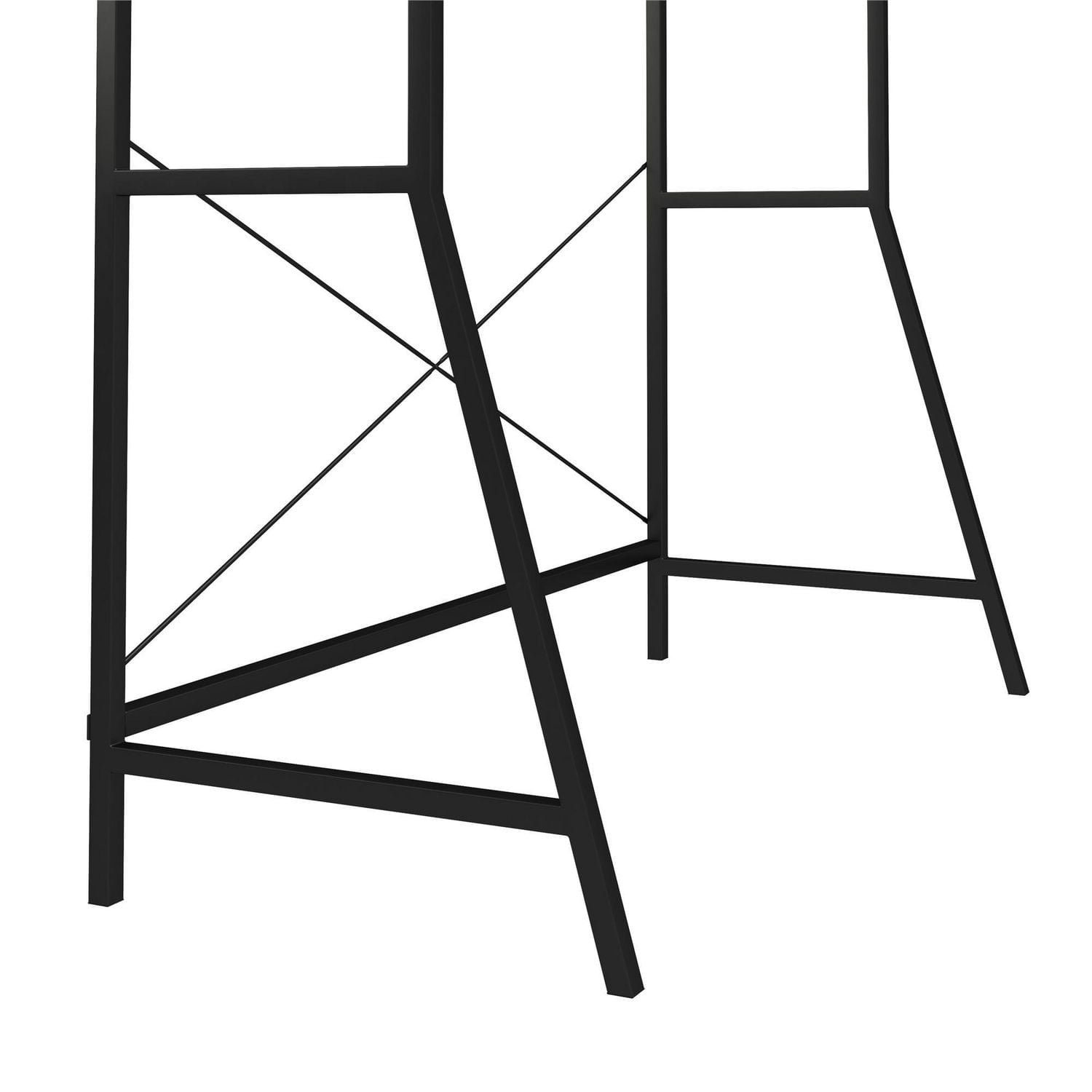 Novogratz Beverly Over-The-Bed Storage for Twin & XL Twin Beds, Walnut/Black